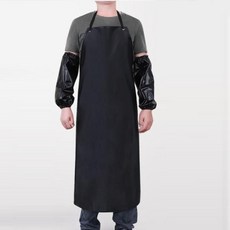 프리미엄 방수 앞치마 주방 그린 예초기 정육점 블랙 세트 빅사이즈 남자, 투명 80x110cm