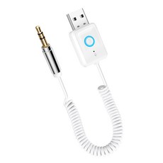 코시 차량용 블루투스 리시버, AT4116BT 1개, 하얀색