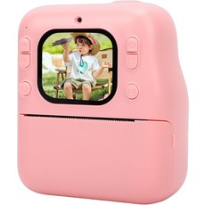 인스턴트 프린트 카메라 20인치 컬러 HD 디스플레이 고속 이미지 4롤 내장 열전사 기술 손그림 일러스트 가능 렌즈 풍경 포트레이트 촬영용, 1세트, J-ouumxgp9h2d7s