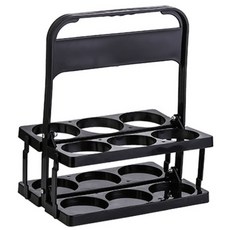 飲料提籃 藥水提籃 摺疊收納提籃 飲料架 藥水架 噴瓶收納架【SN0297】, 黑, 1個