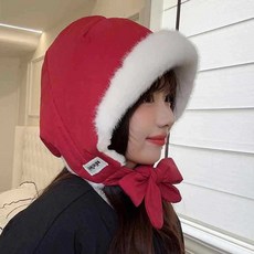 salimm 여성 따뜻한 방한 패딩 바라클라바 귀덮는 털모자, 레드, 1개