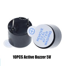 10pcs 3V 5V 12V 활성 버저 마그네틱 긴 연속 비프 톤 12*9.5mm Arduino 미니 플러그 스피커에 대 한 새로운 및 원래 전자 부품 액세서리 소스, 5V Active Buzzer
