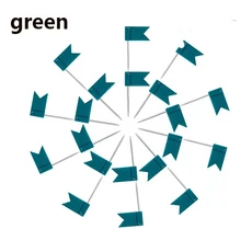 100 개/몫 플래그 모양 긴 핀 압정 컬러 코르크 보드지도 홈 오피스 벽 엄지 압정 장식 도구에 대 한 압정, 05 green