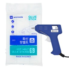 WHASHIN 小號熱熔膠槍+小號熱熔膠條 7mm, 1套