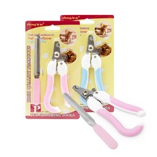 반려동물 발톱깎이 세트 대, 핑크, 1개