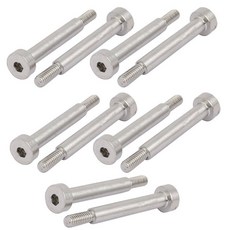 10pcs 304 스테인리스 스틸 육각 소켓 어깨 볼트 5mm 직경 25mm 길이 M4 나사산, 5mm x 30mm