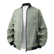 棒球領迷彩防風保暖長版棉外套 - 男士青年休閒運動上衣