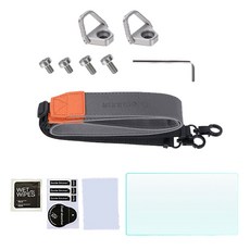 써니라이프 dji RC2 컴포터블 넥스트랩+액정보호 강화유리필름 패키지 아바타360/미니5프로/매빅4프로/에어3s/플립 드론 조종기 액세서리, 1세트, 컴포터블 넥스트랩+필름 1매 1세트, 컴포터블 넥스트랩+필름 1매