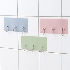 다팜몰 접착후크 주방컵걸이, 핑크