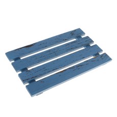 shangren 천연 나무 블록 보드 울타리 그린 공예 DIY 홈 정원 장식품 키트 만들기, 설명, 다크 블루 M, 1개