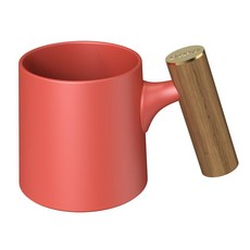 陶瓷咖啡杯 輕奢設計感咖啡杯, 紅色,450ML, 1個