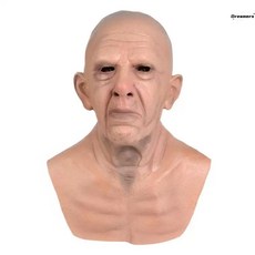 노인 실리콘 마스크 얼굴 대머리 분장 변장 광대백수염노인, E. 대머리 영감, E. 대머리 영감