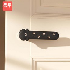 펀앤쇼핑 회색냥 우 문소리방지 소음방지 커버 충격방지 문 고양이 방문콕방지가드 실 문고리, T. 강아지