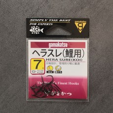 日本Gamakatsu 伽瑪卡茲 鯉魚鉤 寬鉤門腹打 無倒刺 12173 漁具配件, 1個, 7號無倒刺 13個裝