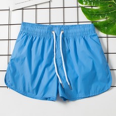 男士速乾透氣泳褲 寬鬆大碼平角溫泉褲 帶內襯