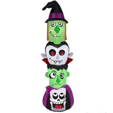 洋洋小品 充氣圖騰 自閃燈WA792巫婆吸血鬼骷髏頭綠怪 大型佈置 萬聖節氣氛佈置 服裝舞會派對服裝表演鬼屋佈置, 1個, 綠