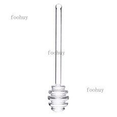 台灣出貨 蜂蜜取用器 果醬攪拌器 攪拌棒 調蜜棒 蜂蜜勺 高檔玻璃攪拌棒 耐熱玻璃材質, 透明色, 1個