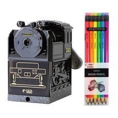 Shapa 卷筆刀 KI-200B 黑色版 + 昏迷三角橡皮鉛筆 TC-208 B 12 支, 1套