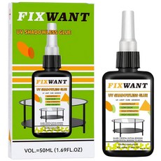 커피 테이블 50ML/1.69fl.oz를 위한 FIXWANT UV 섀도우리스 유리 크리스탈 상호 본딩 및 유리/크리스탈 금속, 커피 테이블 50ML/1.69fl.oz의 UV 섀도우리