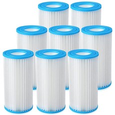Hortsun 8피스 수영장 필터 카트리지 타입 A 또는 C 교체용 여과 펌프용 지상 수영장용 29000e/59900e 필터 펌프와 호환, Hortsun 8피스 수영장 필터 카트리지 타입 A 또