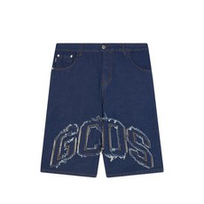 GCDS 로고 패치 프린지 쇼츠