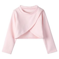 Lisianthus 여아용 긴소매 두꺼운 발레 랩 탑 댄스 스웨터 A Pink 111863