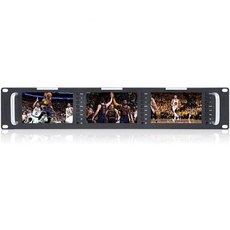 필월드 T51H 트리플 5인치 2RU 방송용 랙 마운트 모니터 LCD 800x400 HDM AV 입력 출력, 1개