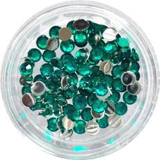 네일쎈 네일스톤파츠 아크릴 스톤 원형각 3.0mm, 1개, 라이트 에메랄드