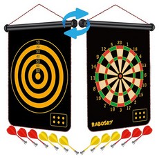 벽걸이 양면 롤다트 자석 다트 게임 안전 무음 대형 다트 50x42cm B2130, 없음