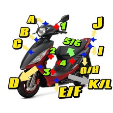 NEW NEX 車殼整流罩套件，含把手蓋、H殼、面板、擋風板、側蓋、側條、前內箱、車身後蓋、後扶手, L.右側條