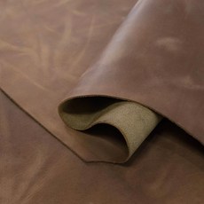 SycaMore 棕色瘋馬皮 進口真皮 牛皮 DIY 材料, 棕色瘋馬