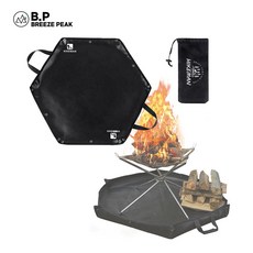 방염매트 화로대 화목난로 방염포 캠핑 장작 육각, 1개