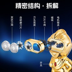 臺灣出貨 爆款奧特曼剃須個性男士剃須充電款颳衚創意擺件, 【專屬刀頭】慎拍/僅發刀頭, 1個