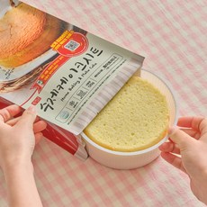 장가네제과 수제 케이크시트 (화이트/미니) [노오븐 케이크만들기 홈베이킹 DIY케이크], 1개, 120g