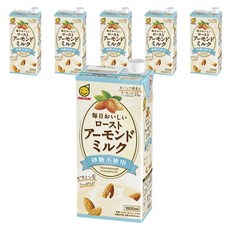 marusan 丸三 每日美味烤杏仁奶 無糖, 6瓶, 1L