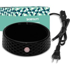 전기 핫 플레이트 머그 워머 50W 컵 히터 9 기어 온도 코스터 홈 오피스용 도시락 우유 커피 가열, 02 EU, 03 black