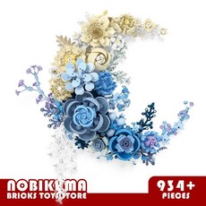 로맨틱 문 플라워 블록 선물 꽃다발 조립 화분 장식품 꽃 장식