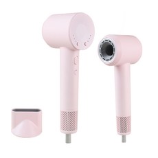 GOYES 초고속 가정용 드라이기 음이온 드라이어 경량 헤어드라이어 1500W BLDC 모터+자기흡입노즐, 핑크