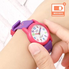 큐앤큐 어린이 아동 키즈 캐주얼 어린이집 생일선물 어린이 단체선물 손목시계 + 배터리 바우처