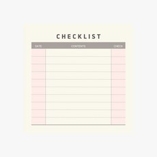 체크리스트 메모, 본상품