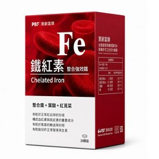 PBF寶齡富錦 鐵紅素螯合雙效鐵膠囊, 1個, 30顆