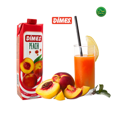 DIMES Peach Juice Nectar Turkiye Halal 디메스 터키산 복숭아 주스 할랄 과일 음료, 5개, 1L