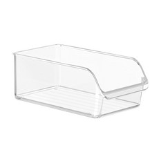 冰箱收納盒 保鮮盒, 透明 冰箱果蔬盒(平放式), 1個