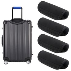 거위상회 캐리어 가방 손잡이 커버 덮개 네오프렌, 블랙 4P