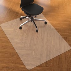 클리어 PVC 사무용 의자 매트 - 하드우드 바닥용 강력하고 내구성이 뛰어난 책상 매트 캐스터용 미끄럼 방지 바닥 보호대 책상용 하드우드용 투명 립 36X55인치, Clear for Hardwood, 30X48IN Rectang