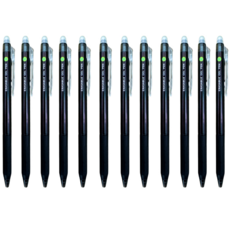 비툰 지워지는 볼펜 0.5mm 블랙, 12개, 검정