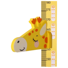 萱寶媽咪baby童裝館 現貨兒童身高尺3D立體身高貼 兒童身高磁性貼身高牆貼 造型身高尺 立體身高尺 身高尺壁貼, 黃長頸鹿身高尺