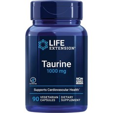 Life Extension 크레아틴 캡슐 및 타우린 보충제 번들 - 근력을 증진하는 120정과 1000mg