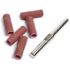 砂布環套 帶柄砂布輪 砂紙 砂輪組 (2分6mm柄) 精細研磨拋光, 1套, 【A504】120#