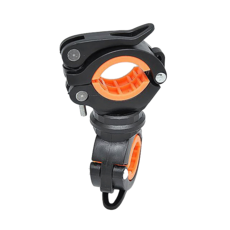 메이크스피드 360도 회전 멀티형 자전거랜턴 거치대, 블랙오랜지, 1개